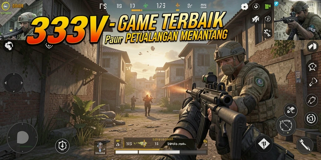 Tangkapan layar menampilkan aksi cepat dalam game FPS 333V.