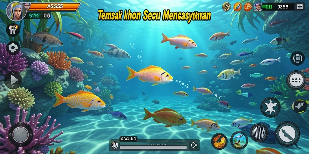 Tampilan gameplay seru ASG55 dalam aksi Tembak Ikan.