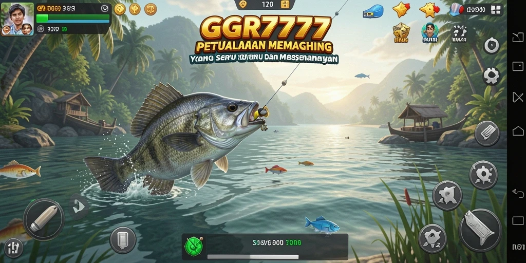 Tangkapan ikan yang besar dalam permainan GGR7777 dengan suasana memancing yang menakjubkan.