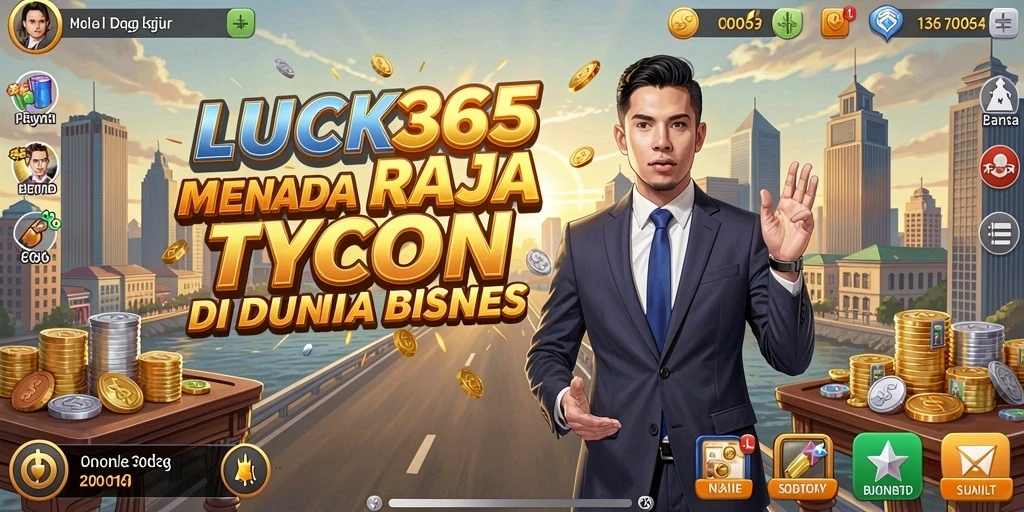 Tangkapan layar LUCK365 menampilkan interaksi dinamis di dunia Tycoon.