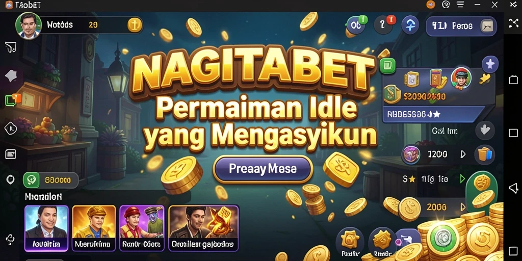 Screenshot gameplay NAGITABET yang menunjukkan aktivitas Idle karakter.