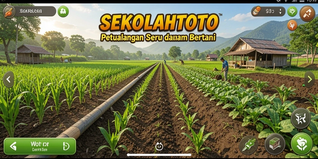 Gameplay menarik SEKOLAHTOTO yang mengajak pemain bertani.