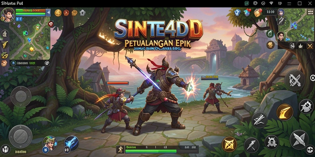 Gameplay RPG SINTE4D menampilkan aksi petualangan yang menarik.