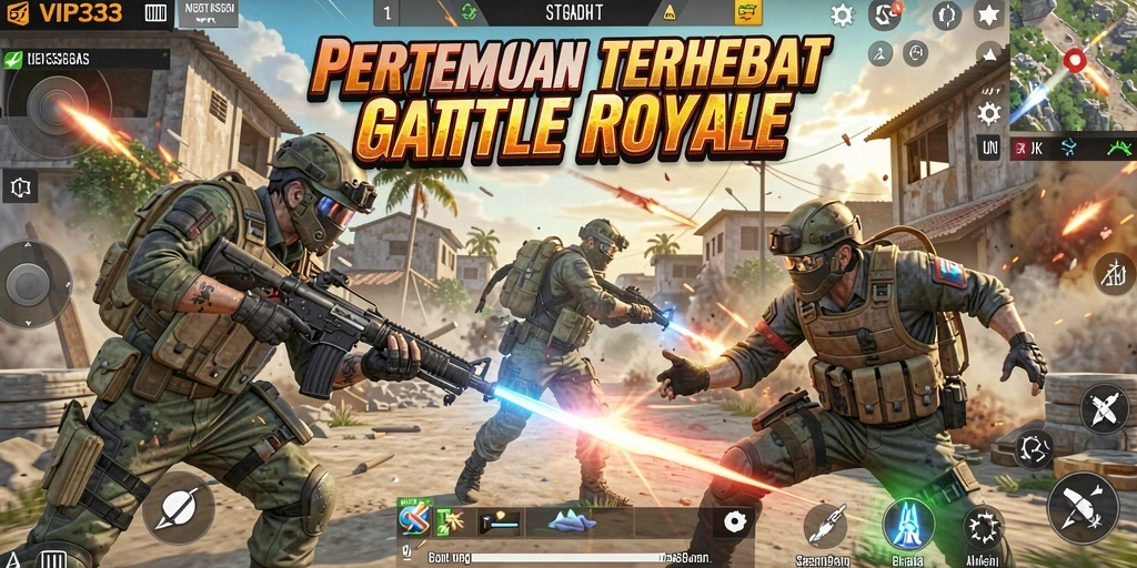 Tampilan gameplay seru dan menegangkan dalam VIP333 Battle Royale.